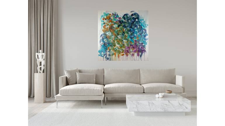 Flurry - Original Abstract Canvas Artwork Wall Art Print - I Heart