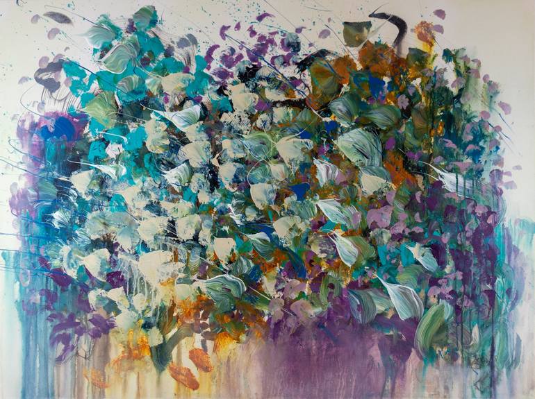 Print of Abstract Floral Paintings by Stefanie Kirby