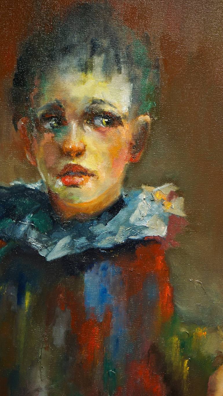 Original Impressionism Portrait Painting by PAVEL FILIN
