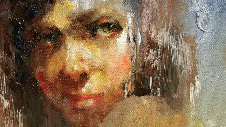 Original Portrait Painting by PAVEL FILIN