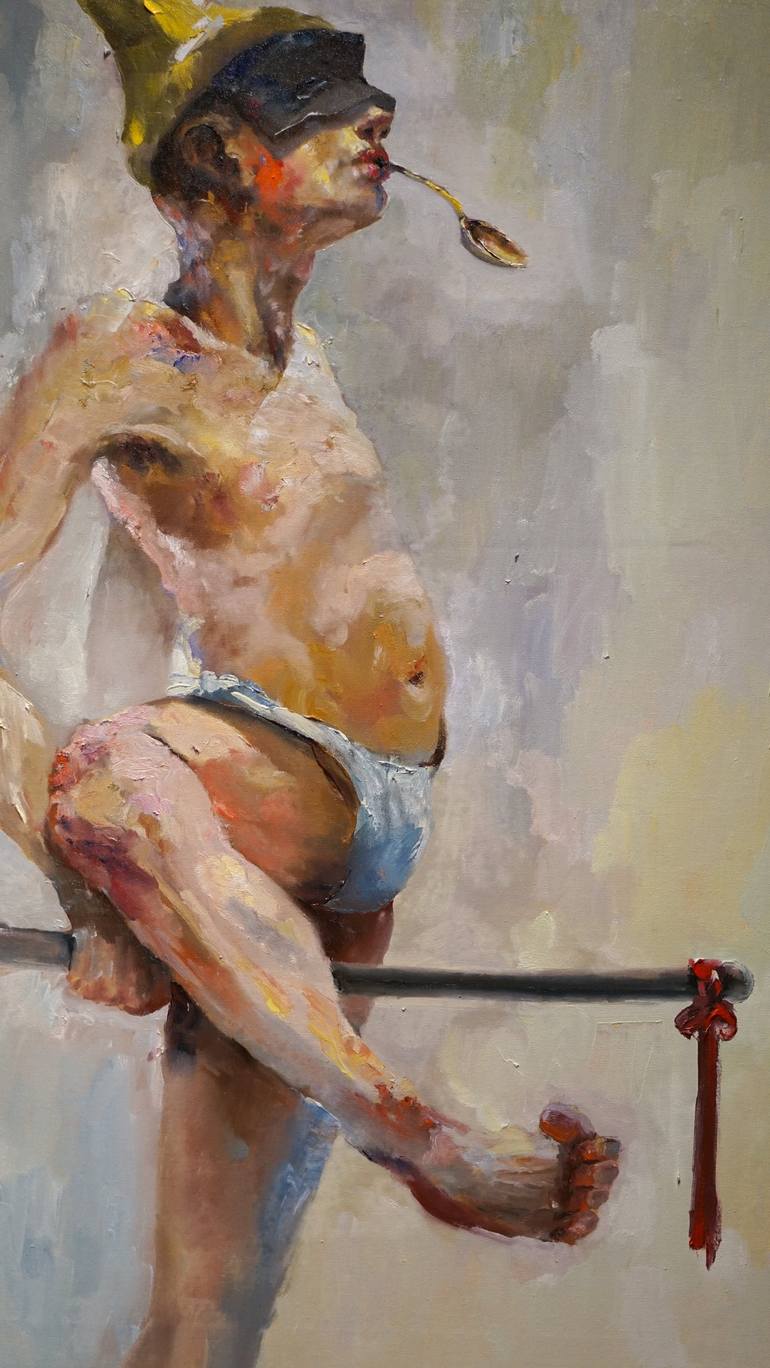 Original Impressionism Portrait Painting by Pavel Filin