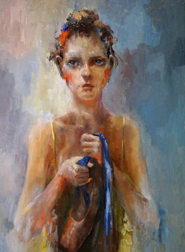 Original Impressionism Portrait Paintings by PAVEL FILIN