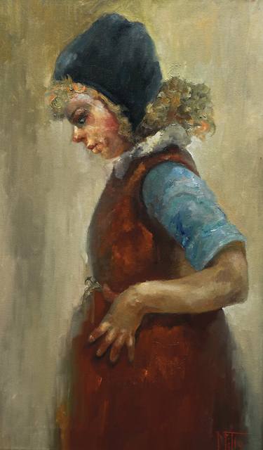 Original Impressionism Portrait Paintings by PAVEL FILIN