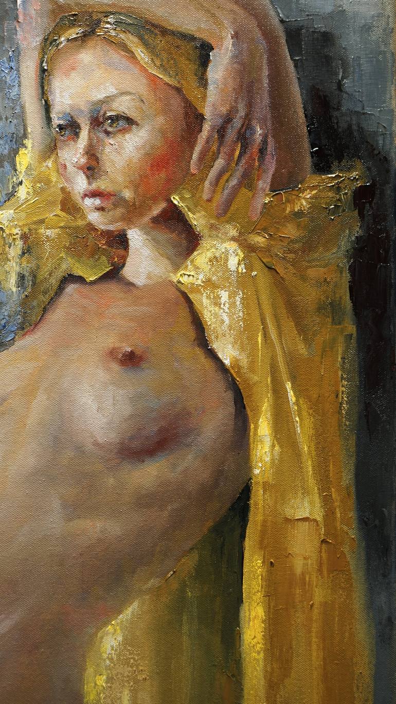 Original Impressionism Nude Painting by PAVEL FILIN