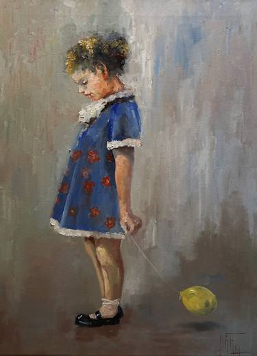 Original Impressionism Children Paintings by PAVEL FILIN