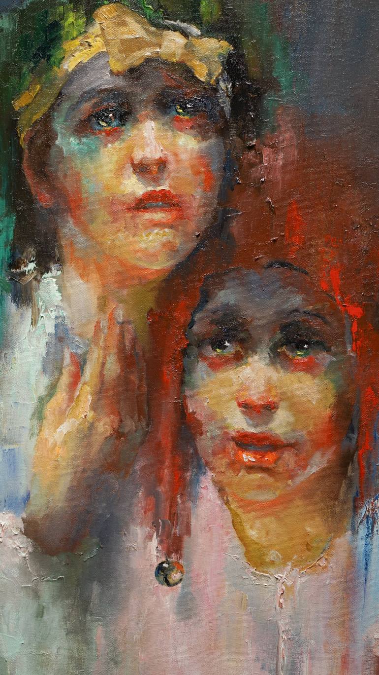 Original Portraiture People Painting by PAVEL FILIN