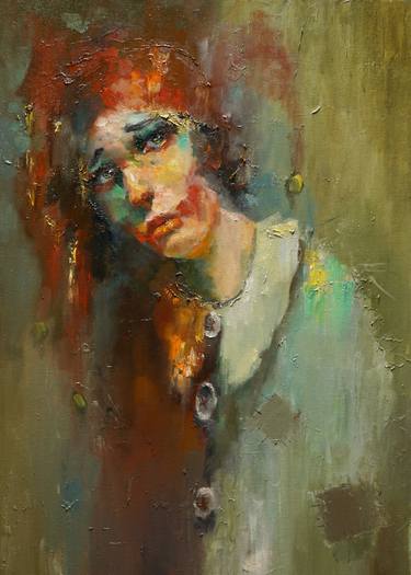 Original Portraiture People Paintings by PAVEL FILIN