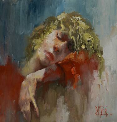 Original Impressionism People Painting by Pavel Filin