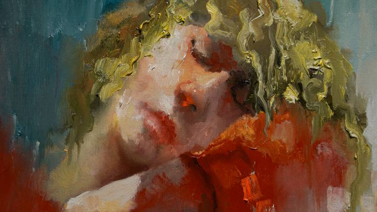 Original Impressionism People Painting by Pavel Filin