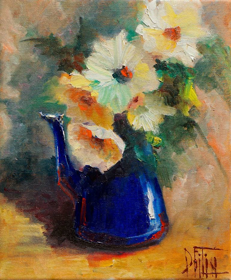 Original Impressionism Floral Painting by Pavel Filin