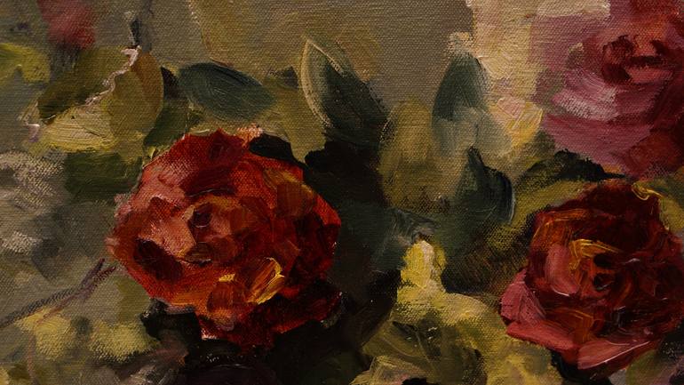 Original Impressionism Floral Painting by PAVEL FILIN