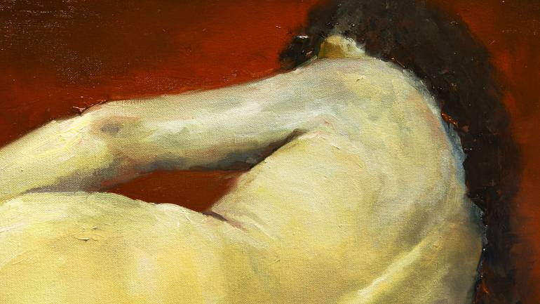 Original Impressionism Erotic Painting by PAVEL FILIN
