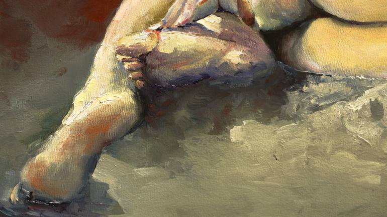 Original Impressionism Erotic Painting by PAVEL FILIN