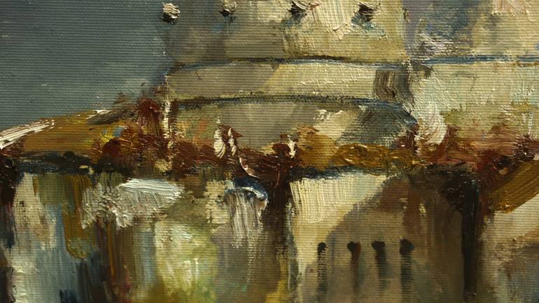 Original Impressionism Architecture Painting by PAVEL FILIN