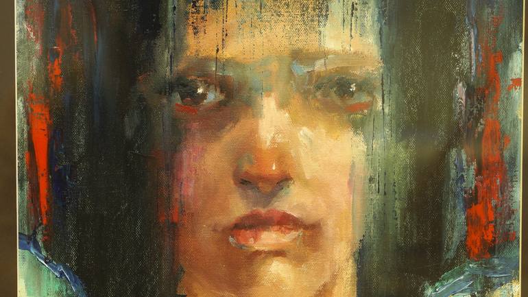 Original Impressionism Portrait Painting by PAVEL FILIN