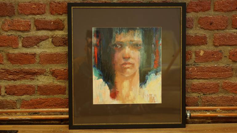 Original Impressionism Portrait Painting by PAVEL FILIN