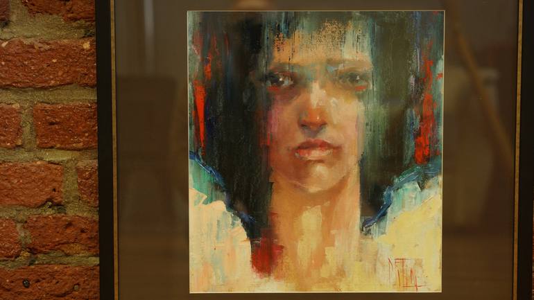 Original Impressionism Portrait Painting by PAVEL FILIN