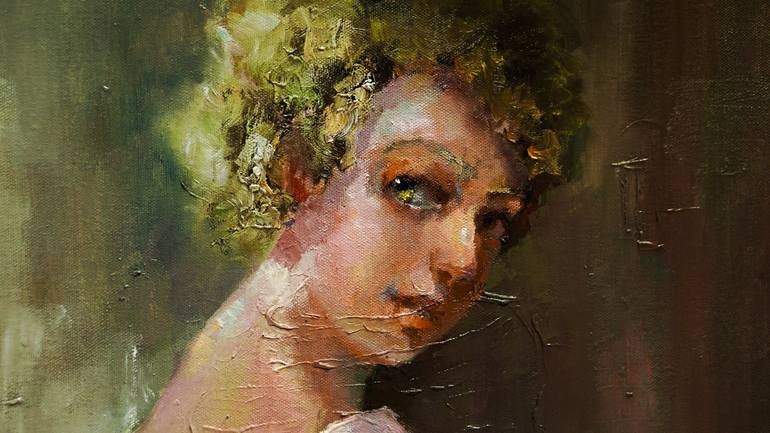 Original Impressionism Portrait Painting by PAVEL FILIN