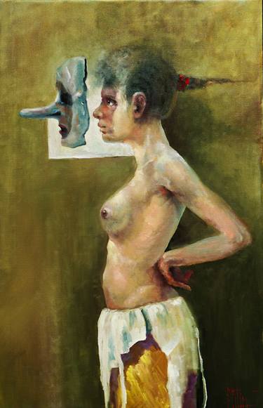 Original Expressionism Erotic Paintings by PAVEL FILIN