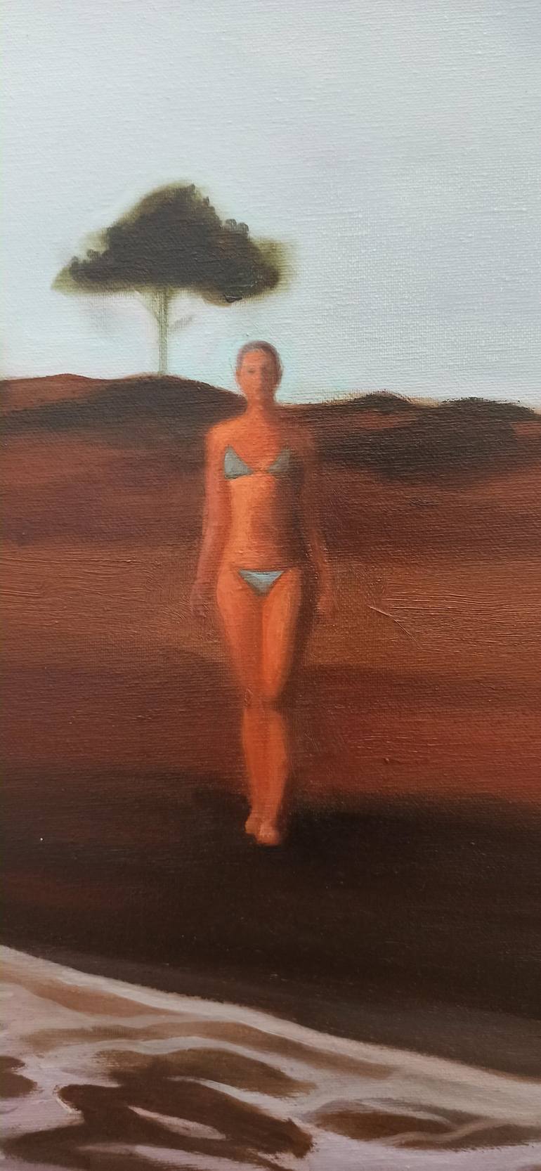 Original Figurative Beach Painting by STELIOS RAIDOS