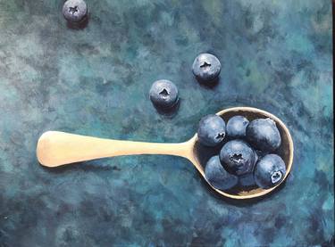 Blueberries on spoon thumb