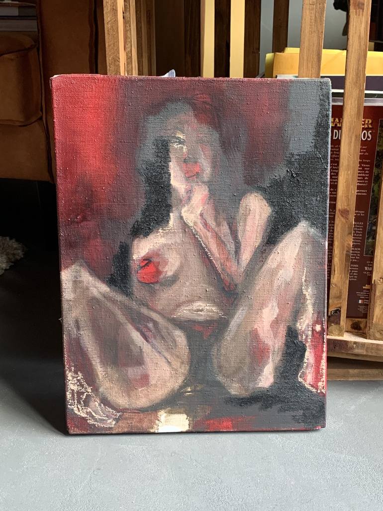 Original Modern Erotic Painting by Laurent Anastay Ponsolle