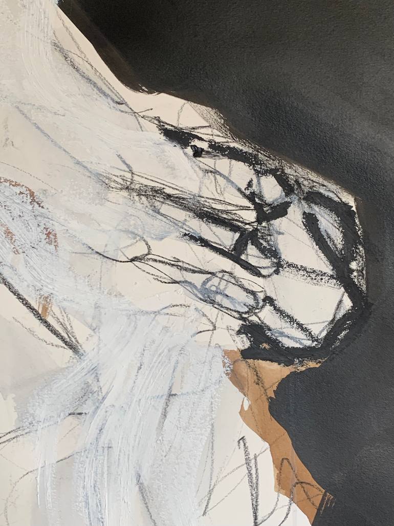 Original Abstract Expressionism Religion Drawing by Laurent Anastay Ponsolle