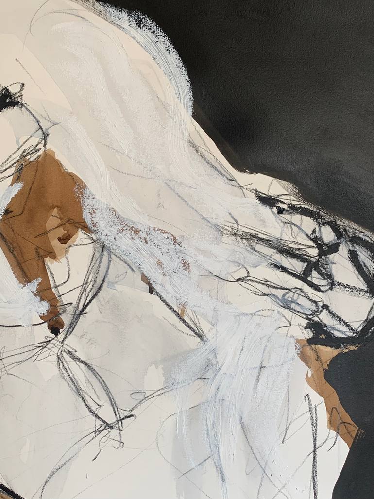 Original Abstract Expressionism Religion Drawing by Laurent Anastay Ponsolle