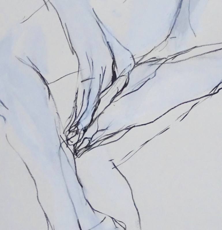 Original Black & White Erotic Drawing by Laurent Anastay Ponsolle