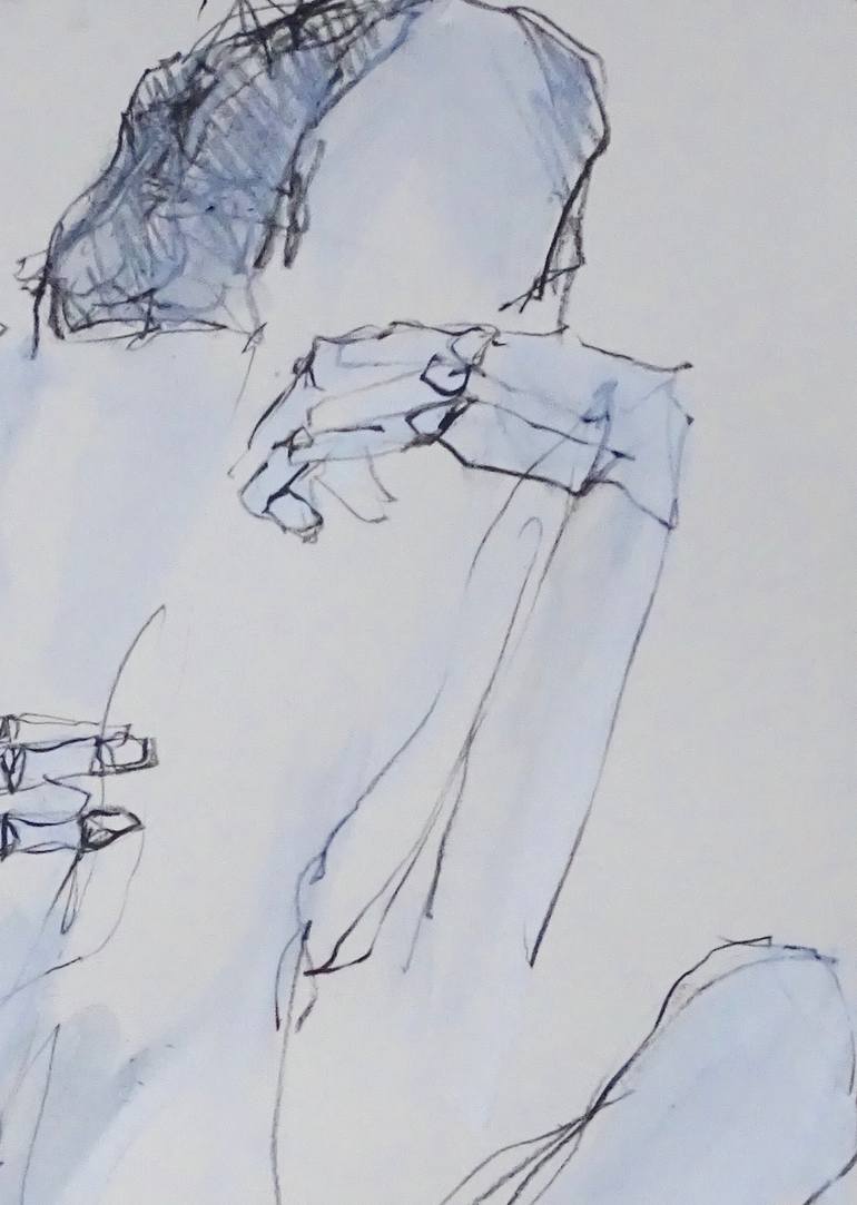 Original Black & White Erotic Drawing by Laurent Anastay Ponsolle