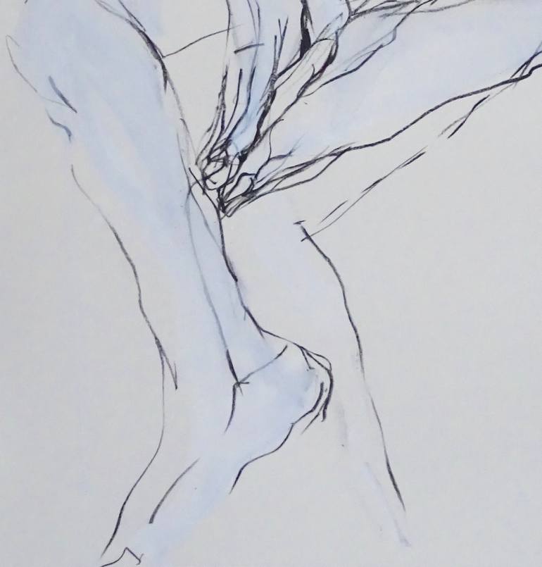 Original Black & White Erotic Drawing by Laurent Anastay Ponsolle