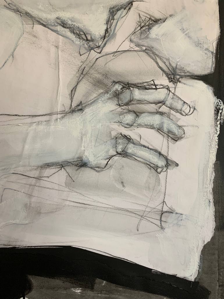 Original Abstract Erotic Collage by Laurent Anastay Ponsolle