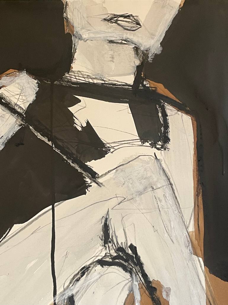 Original Abstract Expressionism Women Drawing by Laurent Anastay Ponsolle