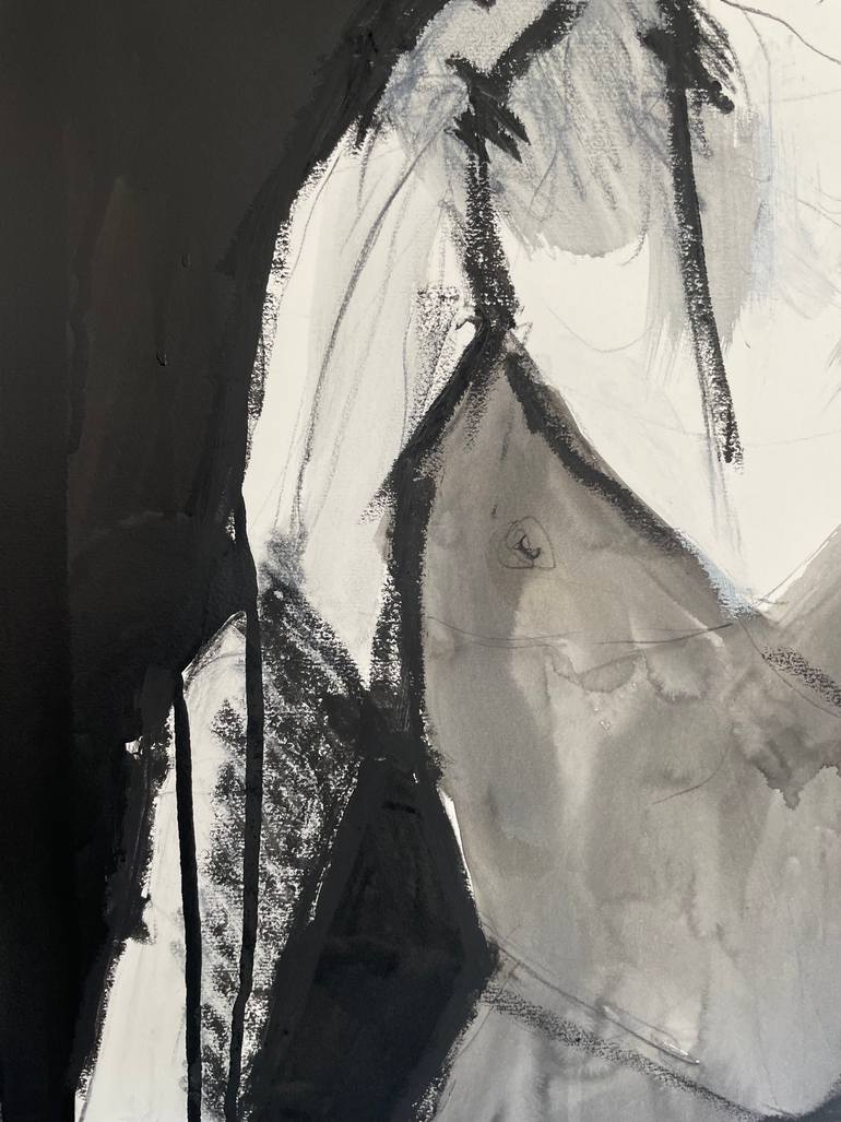 Original Black & White Erotic Drawing by Laurent Anastay Ponsolle