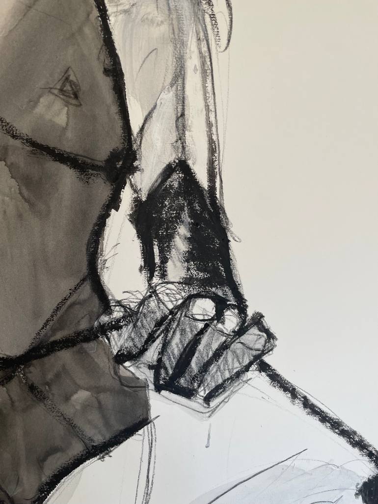 Original Black & White Erotic Drawing by Laurent Anastay Ponsolle
