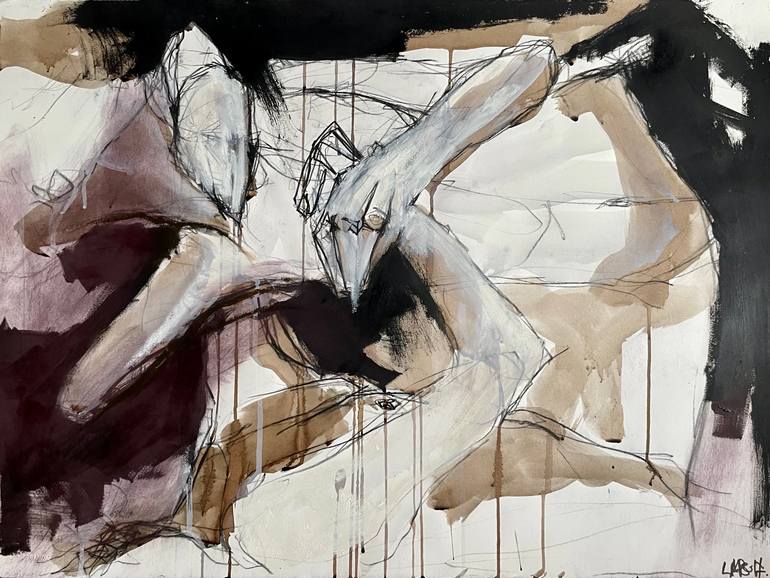 Original Expressionism Love Drawing by Laurent Anastay Ponsolle