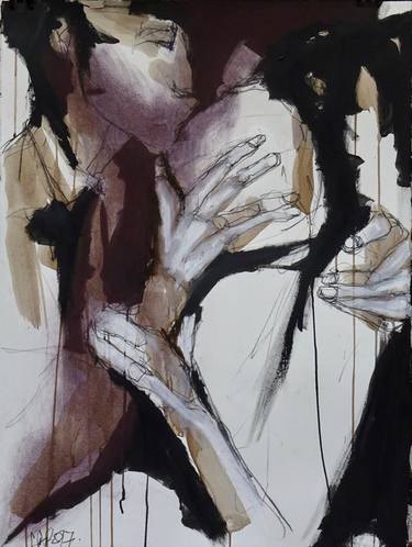 Original Expressionism Love Drawings by Laurent Anastay Ponsolle