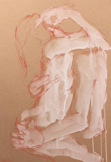 Print of Expressionism Love Drawings by Laurent Anastay Ponsolle