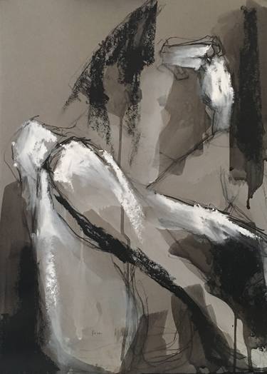 Original Expressionism Nude Drawings by Laurent Anastay Ponsolle