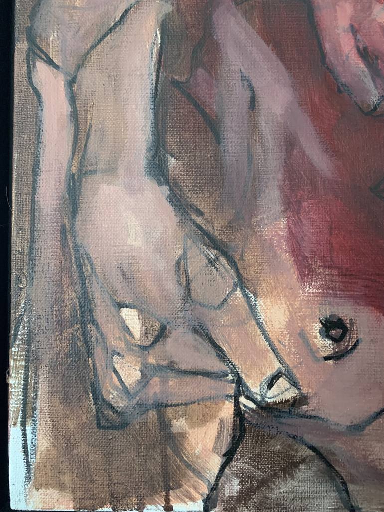 Original Expressionism Nude Painting by Laurent Anastay Ponsolle