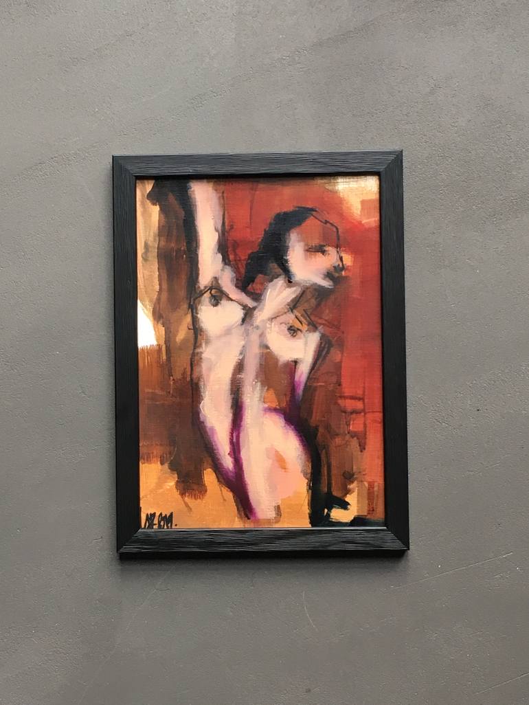 Original Expressionism Nude Painting by Laurent Anastay Ponsolle