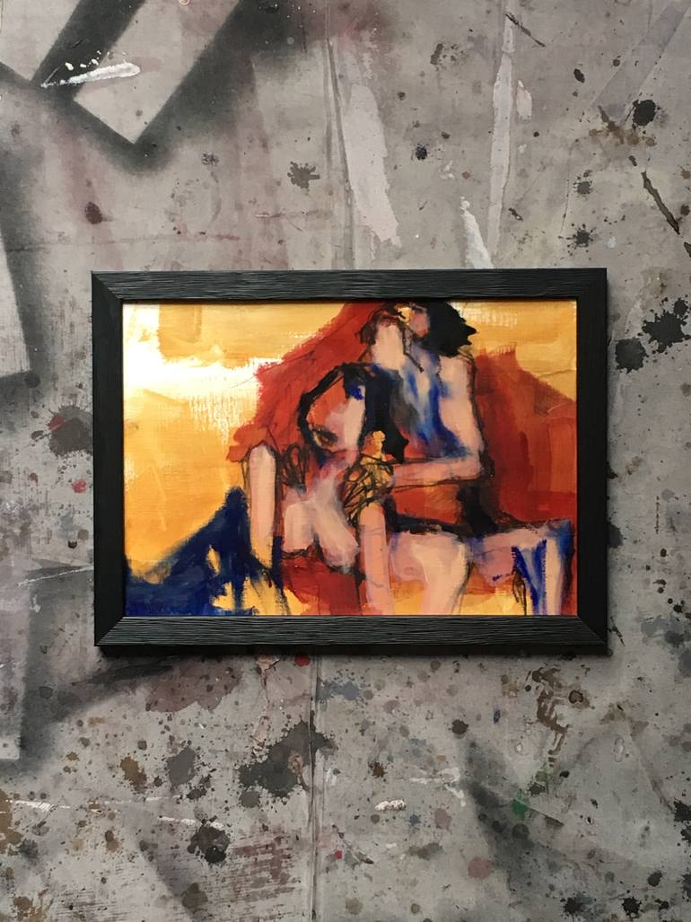 Original Expressionism Erotic Painting by Laurent Anastay Ponsolle
