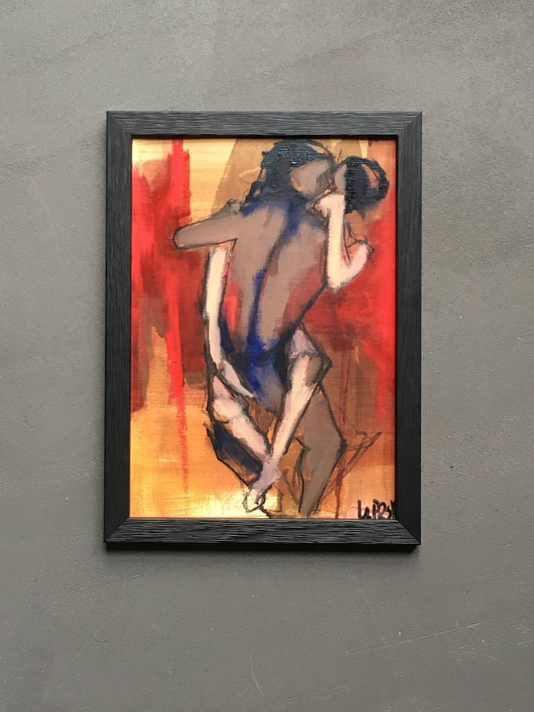 Original Figurative Love Painting by Laurent Anastay Ponsolle