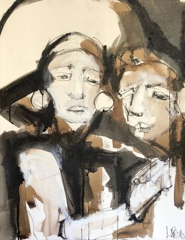 Original Expressionism People Drawings by Laurent Anastay Ponsolle