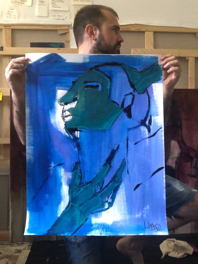 Original Portrait Painting by Laurent Anastay Ponsolle