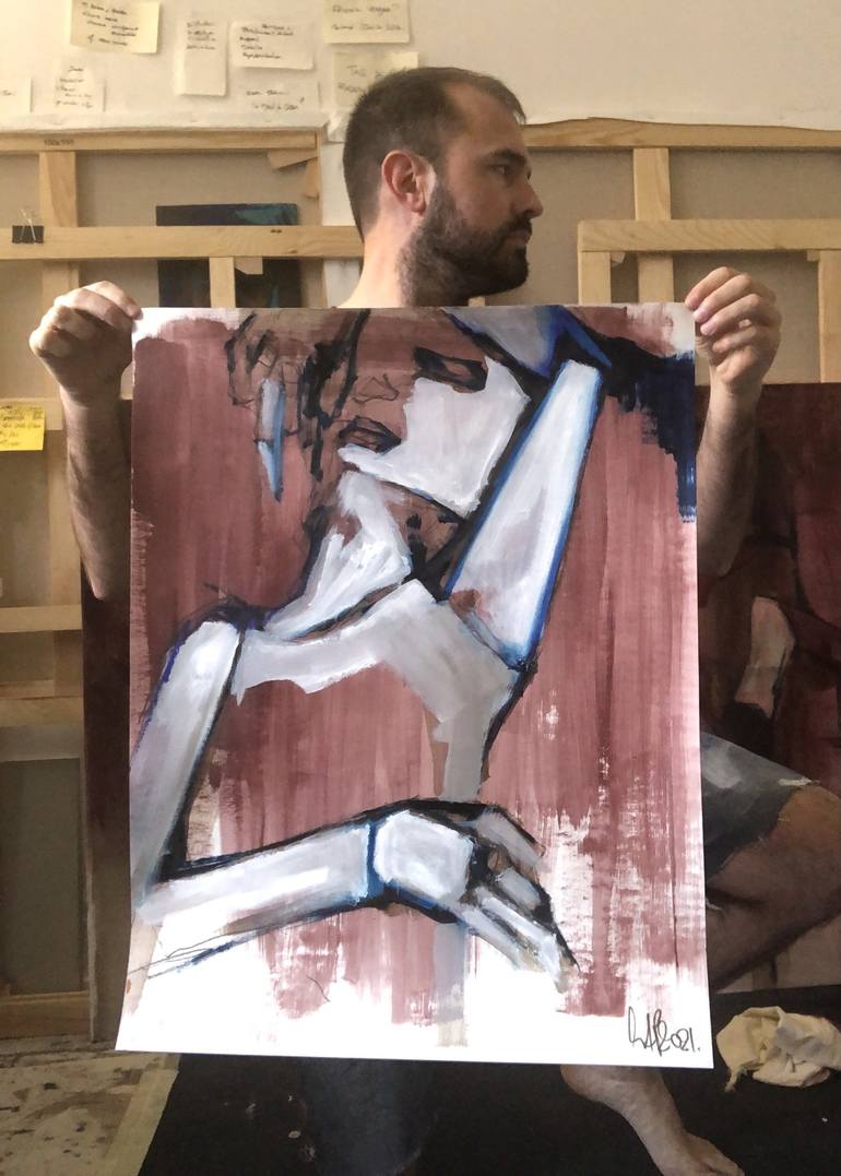 Original Portrait Painting by Laurent Anastay Ponsolle