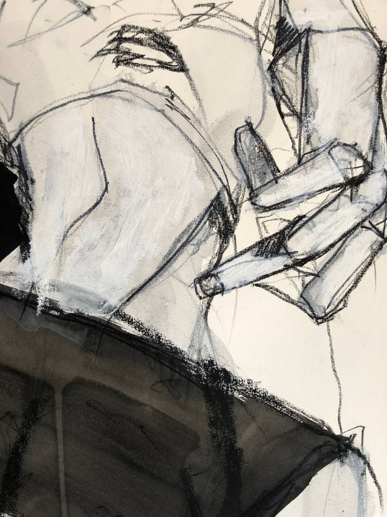 Original Expressionism Women Drawing by Laurent Anastay Ponsolle