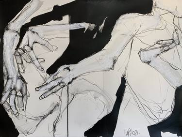 Original Abstract Body Drawings by Laurent Anastay Ponsolle