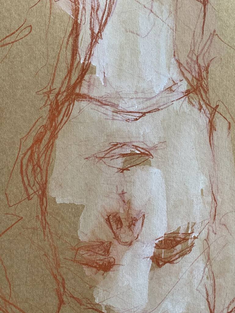 Original Expressionism Portrait Drawing by Laurent Anastay Ponsolle
