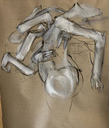 Original Abstract Expressionism Abstract Drawings by Laurent Anastay Ponsolle